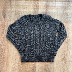 Vintage IRO Paris Mohair Wool Blend Sweater Made in Italy – Heathered Black Grey